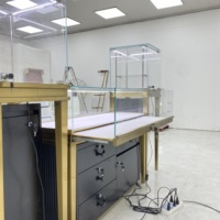 Vitrine d'affichage en verre ouverte avant de fumée sur mesure d'usine de Hongzhan pour des bijoux et des verres pour l'usage de centre commercial