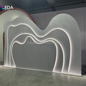 LEDA Nouveau Design Chic Toile de Fond Lumineuse en Acrylique Blanc Effet Vague pour Mariage, Événement, Fête, Décoration de Scène - Product Image 3