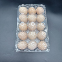 Réfrigérateur de cuisine pour supermarché et maison Carton d'oeufs en plastique bon marché transparent 3*5 = 15 trous Boîte de Taris d'oeufs pour la ferme et la maison