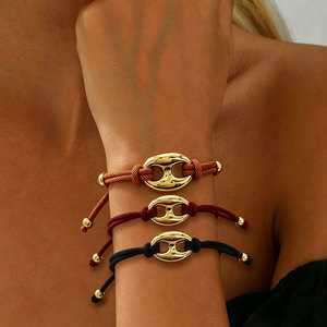 Women's Geometric <b>Bracelet</b> Zinc Alloy Oval Design Multicolor Adjustable Jewelry Fashion <b>Beaded</b> <b>Bracelets</b> - Product Image 1
