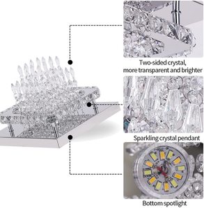 Đèn Trần Pha lê tua rua hai lớp đèn trần phòng khách đèn chiếu sáng hành lang ban công hành lang - Product Image 6