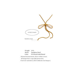 JINYOU 4837 recién llegado collar de cadena larga de acero inoxidable 18K Chapado en PVD dorado collares de cadena para mujer joyería - Product Image 6