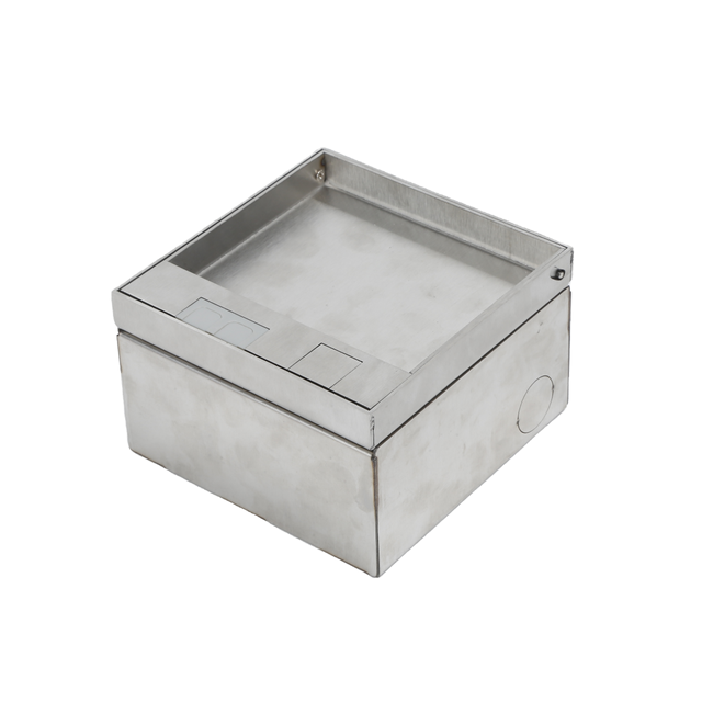 High Quality Stainless Steel Floor Socket Box Recessed RJ45 Sockets 16A Rated Current 2 AC Outlets NFC Network for EU Household