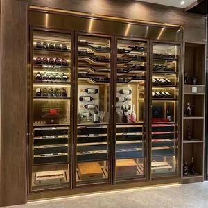 Estante de exhibición de vino de temperatura constante de diseño moderno gabinete de vino de acero inoxidable 304 para bar restaurante - Product Image 3