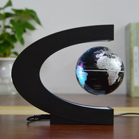 Globe Terrestre Flottant Lumineux à Lévitation Magnétique, Carte du Monde, Décoration de Bureau et de Maison, Outil Pédagogique