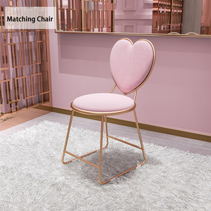Ensemble de mobilier de salon de manucure moderne et luxueux avec table de manucure dorée et chaises, plateau en marbre professionnel, pour professionnels de la beauté des ongles - Product Image 6