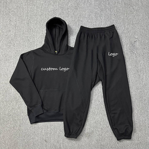 Dropshipping Custom <b>Oversized</b> <b>Hoodie</b> Sweatpants Set Unisex Pullover Sweatshirt Jogger Tracksuit for Streetwear <b>Lounge</b> Wear - Product Image 3