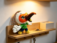 Porte-clés en peluche oiseau de dessin animé, jouet en peluche doux avec rembourrage en coton PP pour décoration de sac, personnalisable OEM/ODM, unisexe, pour fêtes