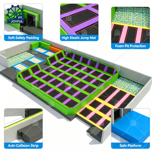 Centro de Entretenimiento Infantil Comercial, Parque de Atracciones, Área de Juegos con Trampolín, Equipo de Trampolín Interior con Piscina de Pelotas y Tobogán Grande - Product Image 4