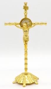 Croce cattolica cristiana da 22 cm decorata con un nodo di bambù a forma di laser brillante per esorcismo, ornamento artigianale per casa e ufficio - Product Image 5
