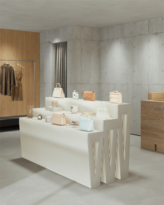 Ihpaper Tam Giác Dài Kệ Dễ Dàng Di Chuyển Kraft Kệ Giấy Có Thể Gập Lại Hiển Thị Đứng Linh Hoạt Hiển Thị Sàn Đứng Cho <span class=keywords><strong>Showroom</strong></span> - Product Image 3