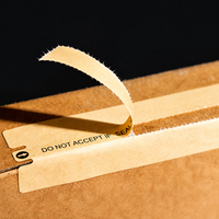 Autocollants en papier kraft à fermeture pelable et adhésive, bande de déchirement facile à usage unique pour la fermeture des boîtes d'expédition en carton