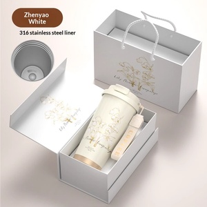 Tasse à café et à eau pour femme en acier inoxydable 316 Lily Valley, design simple, personnalisation de cadeau - Product Image 3