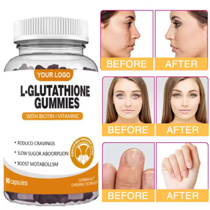 Suplemento de L-glutatión Iluminador DE LA PIEL Blanqueamiento DE LA PIEL Gummy Candy Colágeno L-Glutathione Gummies - Product Image 3