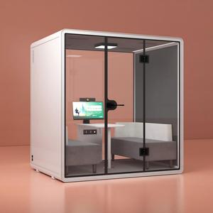 Cabine <span class=keywords><strong>insonorisée</strong></span> moderne et portable extensible pour hôtel, bureau, salon - Cabine acoustique individuelle avec double vitrage - Product Image 4