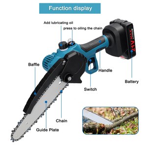 Xách tay 6-8 inch Mini cưa điện cho hộ gia đình vườn bền Lithium Battery Powered cho Diy motosierra - Product Image 3