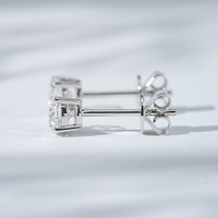 Pendientes de Diamantes con Corte Brillante Cultivados en Laboratorio Starsgem, Oro Blanco de 18K, Diamantes Sueltos de 0.3-0.36ct, Certificados por IGI