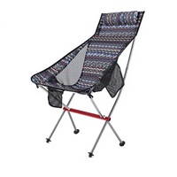 Chaise de camping pliante en aluminium à dossier haut avec poche latérale, légère et portable, pour extérieur et plage, vente en gros OEM