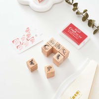 Tampon en bois motif plante fleur vente en gros bricolage fabrication de cartes scrapbooking tampons en bois