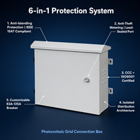 Caja de Conexión a Red Fotovoltaica 380V IP65 con Protección Anti-Islandización y Anti-Robo para Proyectos Solares EPC, Certificación CCC