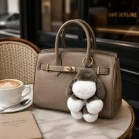 Porte-clés Lapin en Peluche Personnalisé, Breloque de Sac Lapin Moelleux, Porte-clés Animal en Fausse Fourrure, Accessoires Cadeaux Mignons, Fournisseur en Gros OEM ODM