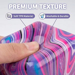 Cube Squishy à Remontée Lente, Doux et Moelleux, Jouet Anti-Stress, Non Toxique, Motif Marbre - Product Image 3