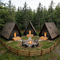 Maison modulaire préfabriquée en ossature A pour projets hôteliers et de location, structure en kit, expédition facile