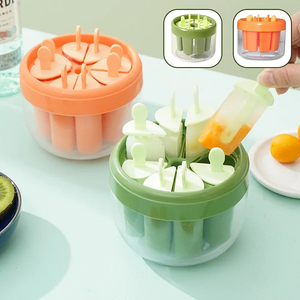 Molde de Plástico Verde y Naranja para Hielo, Bandeja DIY para Helados y Postres, Fabricante de Cubitos de Hielo Caseros con Suministros para Fiestas de Verano - Product Image 5