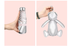 <span class=keywords><strong>Parapluie</strong></span> miniature pour femmes Sun City <span class=keywords><strong>Rose</strong></span> Golden, cadre en aluminium moderne, manuel, anti-UV, pliable en 5 sections - Product Image 4