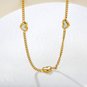 Collar con colgante en forma de corazón de aleación de zinc, joyería de estilo europeo, regalo para mujeres - Product Image 2