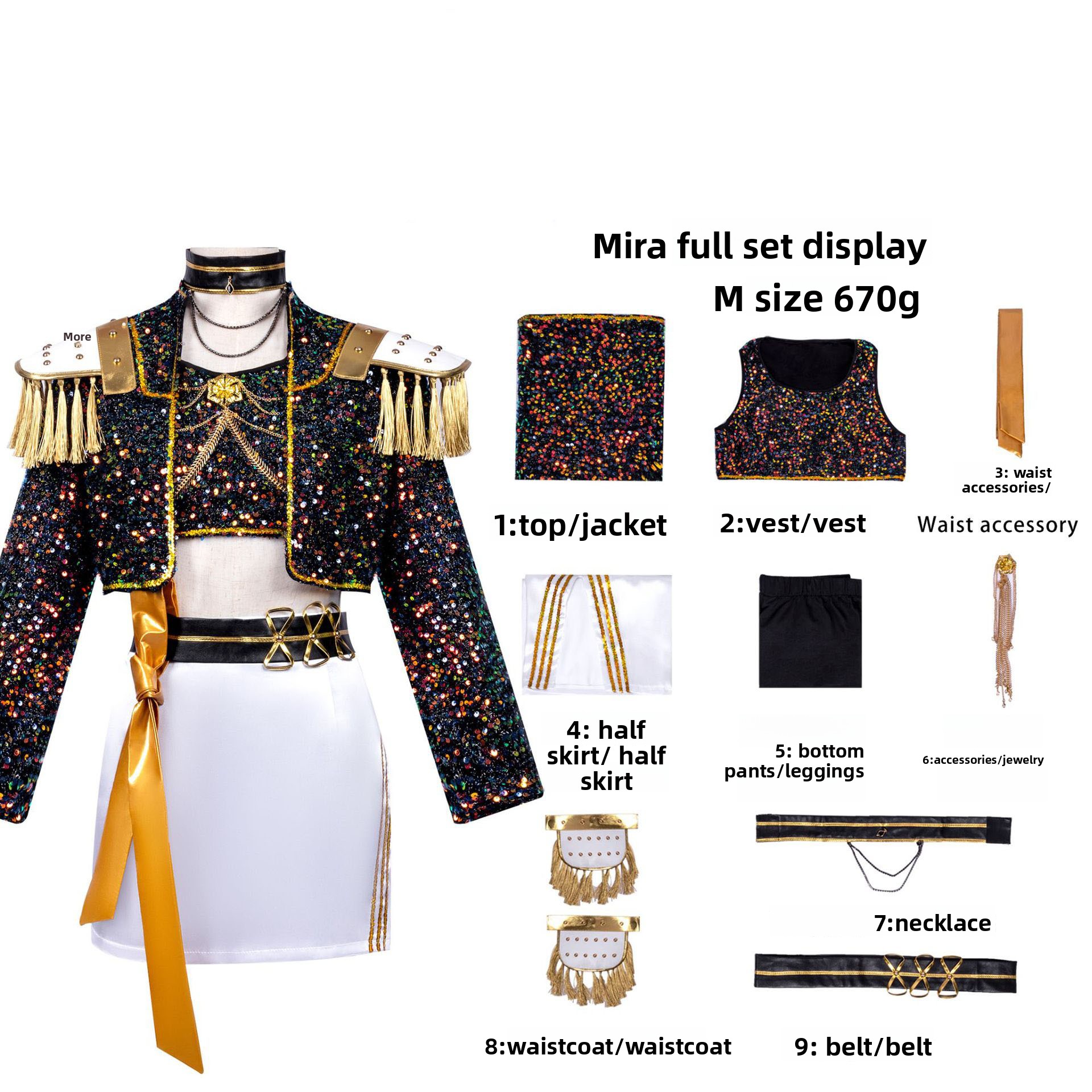 Costume Mira noir