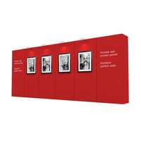 IZEXPO Mur d'exposition modulaire en bois standard avec éclairage LED transparent pour musée, stand d'exposition, cloison de séparation, fond en bois