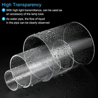 Tube acrylique transparent sur mesure de grand diamètre, haute transparence, en PMMA, pour affichage d'expositions et couverture d'éclairage, vente en gros