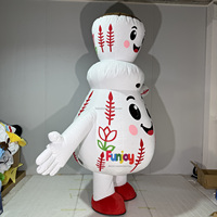 Costume de mascotte gonflable théière blanche, poupée russe Matriochka, tenue de personnage ambulant pour festival culturel