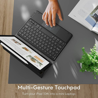 Étui pour clavier tactile rétro-éclairé pour 10e génération 10.9 pouces 2022 avec porte-crayon pour tablettes iPhone personnaliser fournir
