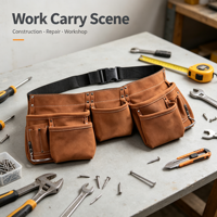 Ceinture porte-outils en cuir robuste de qualité supérieure pour hommes, personnalisable, pour usage professionnel, fabriquée par une usine certifiée BSCI