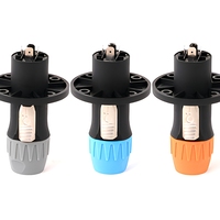 Connecteur de câble audio Speakon NL4FC 4 broches mâle, contact en cuivre, boîtier PC, pour haut-parleur