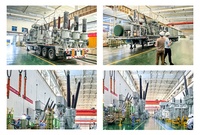 Poste de transformations mobile monté sur véhicule 34,5 kV, préfabriqué en conteneur sur remorque, pour l'alimentation d'urgence des réseaux électriques