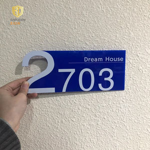 ป้ายที่อยู่พลังงานแสงอาทิตย์หมายเลขบ้านสำหรับภายนอกป้ายไฟ LED แบบชาร์จไฟได้พร้อมฝาปิดกันน้ำจำนวนกล่องจดหมาย - Product Image 1