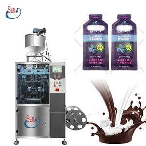 automatic fruit juice jam shaped sachet packing machine with Emulsification mixer