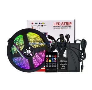 60 LEDs pro Meter 5050 Voll farbige wasserdichte Musik steuerung LED-Licht leiste RGB 5050 LED-Licht leiste