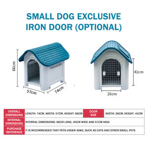 <span class=keywords><strong>Cage</strong></span> pour chien de luxe en plastique intérieur extérieur moderne bon marché grande niche pour chien - Product Image 3