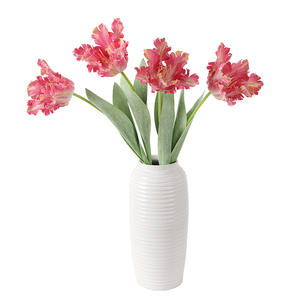 Fiore Artificiale Tulipano Pappagallo Singolo con Texture Stampata in 3D, Bouquet Idratante per Progetti di <span class=keywords><strong>Giardinaggio</strong></span> - Product Image 4