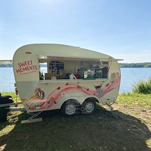 Vintage Food Truck <b>Small</b> <b>Coffee</b> Trailer Full Equipped Mobile Restaurant Pizza Beverage Hot Dog Food Cart - Product Image 5