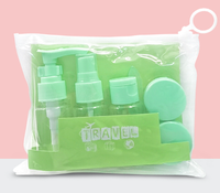 Set Botol Sampel Perjalanan Portabel: Krim Wajah, Produk Perawatan Kulit, Foundation, Toner, Botol Sampel, Botol Semprot Model Pompa