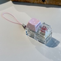 Mini Plastic Keycap Fidget Keychain Portable Fingertip Tactile Press Toy Stress Relief Anxiety Decompression