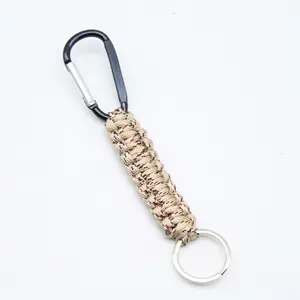 Custom Tools Braided Nylon Braided Lanyard Ring Key Chain Hiking Buckle Outdoor Camping Survival Kit