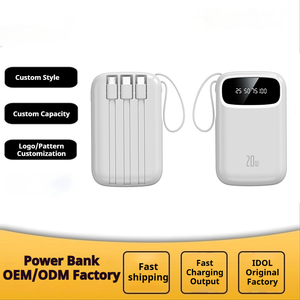Station d'alimentation portable à charge rapide avec câble USB-C intégré, 10000 mAh haute capacité, sortie 10W, personnalisable avec logo, vente en gros - Product Image 3