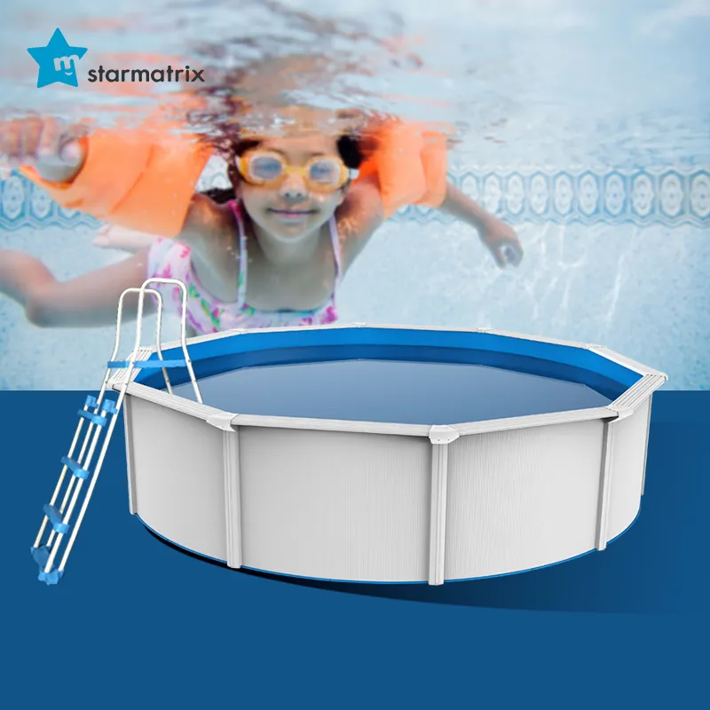 STARMATRIX SP7312B/BW piscine 7 m piscine 24 pieds Diameter 7.3m paddling mobile steel wall swimming pool baby
