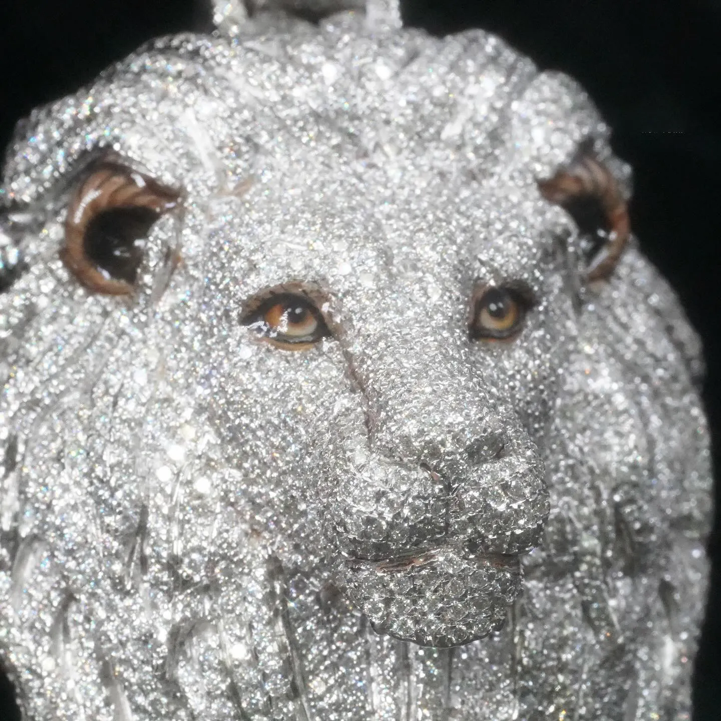 3D buzlu Out aslan kolye S925 Moissanite elmas özel moda rapçi tasarım Hip Hop Moissanite elmas kolye kolye
